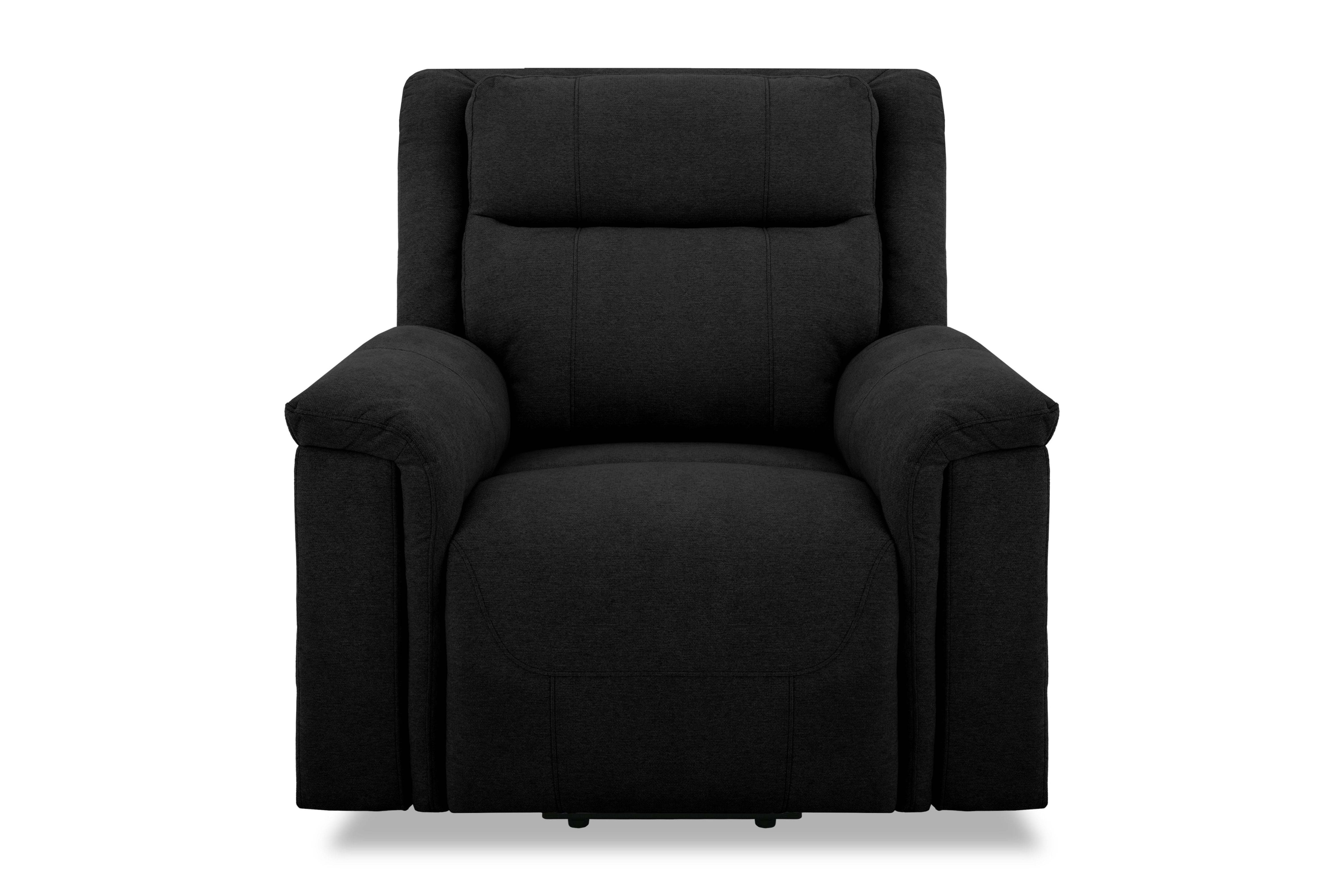 Sealy Posutrepedic Sheldon Lift Assist Recliner with Adjustable Power Headrest in Black