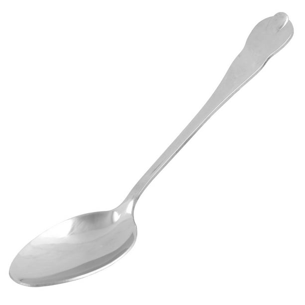 Kitchen Restaurant Bar Stainless Steel Rice Soup Serving Spoon Scoop Silver  Tone