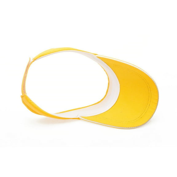 GOOHOCHY Adjustable Sun Visor Hat Yellow Cotton 1Pack 11.8X5.9X0.4In