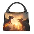 thumbnail image 1 of Easygdp Castle Cool Fire Dragon Bolsa de Almuerzo Insulada Reutilizable, Bolsa de Mano y Bandolera para Oficina, Trabajo, Viajes, 1 of 6