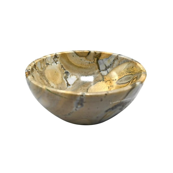 Conglomerate Jasper Crystal Bowl 2" Inch Gemstone Bowl for Altar Offering Bowl