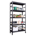 thumbnail image 4 of 72"H Heavy Duty Storage Shelves Adjustable 5-Tier Metal Shelving Unit with Wheels for 2500LBS Load Kitchen, Garage, Pantry, and More 21752, 4 of 9
