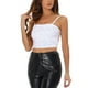 thumbnail image 4 of INSPIRAR CHIC Top Cami Corto de Terciopelo con Lentejuelas y Tirantes Espagueti para Mujeres, Fiesta de Navidad, Color Blanco, Talla XL, 4 of 6