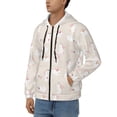 thumbnail image 3 of Goofa Beautiful Rabbit Pattern Mens Full-zip Hoodie, Zip-up Pullover Hooded Sweatshirt, Kangaroo Pocket Hoodie Ideal for Daily Wear, Travel, and Home-3X-Large, 3 of 5