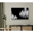 thumbnail image 2 of wall26 Canvas Print Wall Art Ornate Black &amp; White Chandelier Duo Decorative Lights Digital Art Modern Art Chic Relax/Calm Multicolor for Living Room, Bedroom, Office - 24"x36", 2 of 5