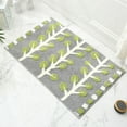 JeashCHAT Bathroom Rug Green Tropical Leaf Plush Microfiber Small