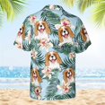 thumbnail image 3 of Camisa hawaiana de verano con estampado de perro para hombres y mujeres, camisas florales geniales, camisetas hawaianas de manga corta con cara de perro y gato para niños, 3 of 5
