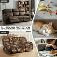 thumbnail image 6 of COEQINE Recliner Couch Cover Breathable 3 Seater Reclining Chair Slipcover 8 Pieces Non-Slip Recliner Sofa Cover with Pocket and Elastic Bottom for Dogs, Kids, Camo Hunting Forest Brown, 6 of 8