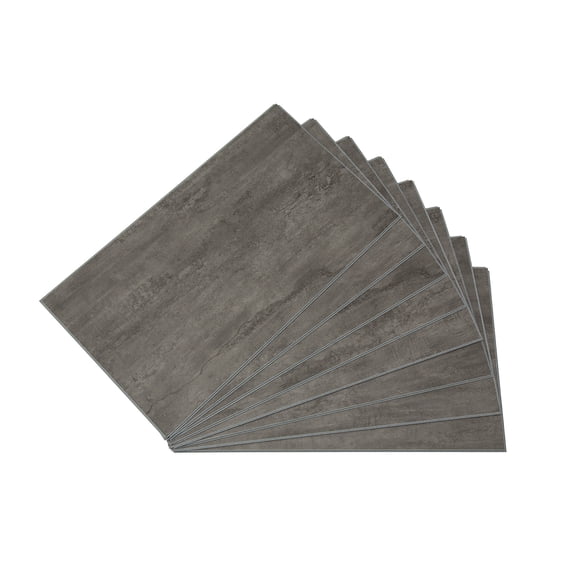 Palisade 25.6 in. x 14.8 in. Interlocking Vinyl Waterproof Wall for Kitchen or Bathroom in Ashen Slate (8 Pack)