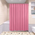 thumbnail image 2 of Ryvnso 4 Pcs Pink Bathroom Shower Curtain Set with 12 Hooks Bath Mat Toilet Lid Cover, 2 of 8