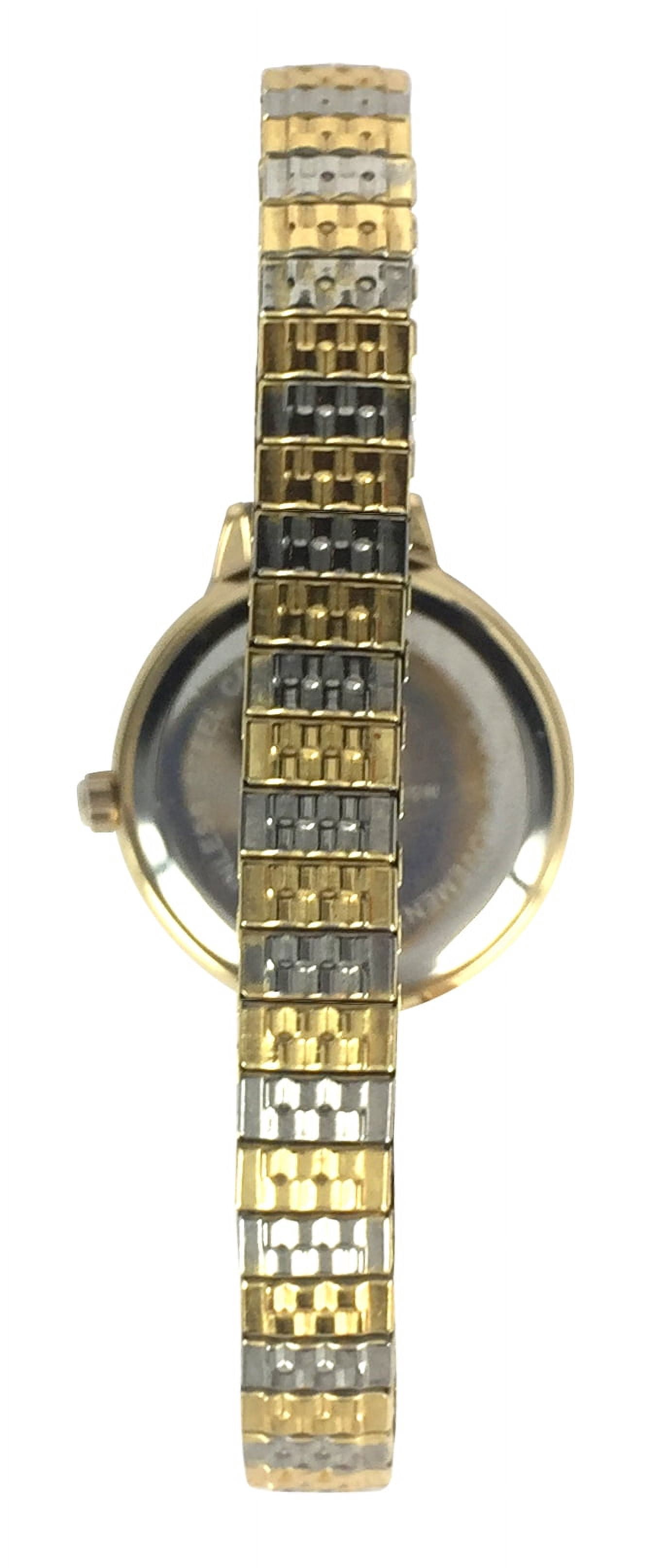 Time and Tru Ladies Analog Stainless Steel Expansion 2 Tone Wristwatch