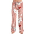 thumbnail image 5 of Youpwaven Women's Pajama Pants with Valentine Heart Print - Soft, Cozy, and Perfect for Couples Romantic Night, Lounge Pants, and Nighttime Comfort. Great for Valentine's Day, 5 of 7
