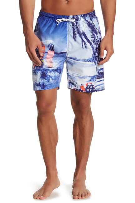Trunks Swim & Surf Co. MULTI Printed Tropical Swim Shorts, US Large ...