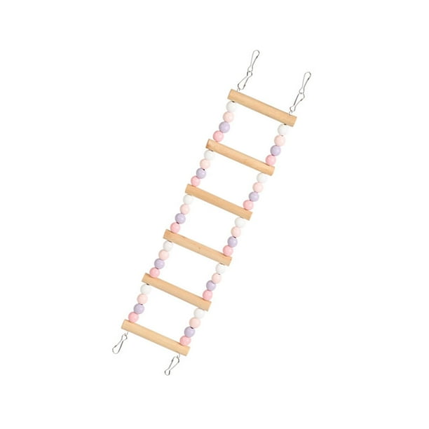 Jaula para pájaros, percha de madera, columpio para periquitos, pájaros pequeños Violeta Estilo B