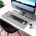 thumbnail image 4 of PEACNNG Desk Mat Large Protector Pad - Multifunctional Single-Sided Office Desk Pad Smooth Surface Soft Mouse Pad  Waterproof Desk Mat for Desktop  Pu Leather Desk Cover for Office/Home(2, 4 of 7