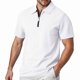 thumbnail image 1 of Camisa holgada con cuello con cremallera para hombre: prenda de poliéster para primavera/verano, actividades informales al aire libre, lavable a máquina, tallas S-XXXL, contorno de pecho 101-126 cm., 1 of 8