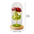 thumbnail image 2 of Cheapark Valentine's Day LED Night Light 3 Rose Glass Lampshade Ornament Battery Operated Soft Glow For Home Holiday Decor, 2 of 6