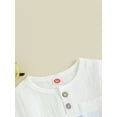 thumbnail image 4 of Toddler Boys Summer Shorts Sets Short Sleeve Contrast Color Tops and Solid Color Shorts, 4 of 8
