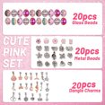 thumbnail image 2 of DIY Charm Bracelet Making Kit for Girls, 63Piece Pink Charm Bracelets Jewelry Making Kit with Beads Bracelets Charms Necklace DIY Crafts Gifts Set for Teen Girls Kids Age 8-12, 2 of 7