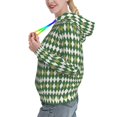 thumbnail image 2 of Kdxio Light Green Squares Print Womens Oversized Hoodies Sweatshirts Hooded Pullover Tops Sweaters Casual-XX-Large, 2 of 7