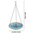 thumbnail image 3 of 2026 New Solar Cascade Hanging Bird Bath Fountain, Outdoor Hanging Bird Bath, Large Humming Birds Baths Fountains, with Solars Pump & Glass Bowl, for Outdoor, Gardens (Pink-Upgraded), 3 of 6
