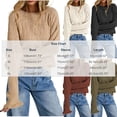 thumbnail image 3 of Sheghy Workout Tops for Women Cool Season Simple Crewneck Relaxed Fit Solid Color Long Sleeve Knitted Pullover Green M, 3 of 5