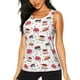 thumbnail image 1 of Fotbe Birthday Cake Blusas Sin Mangas para Mujer – Estilo Casual, Corte Suelto, Slim-Fit, Cuello Redondo Deportivo, Tops de Verano para Gimnasio y Yoga-Small, 1 of 7