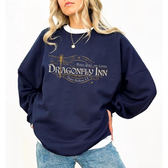 Dragonfly Inn Sweatshirt, Stars Hollow Cozy Sweatshirt - Sizes S-5XL ,Art Print JSC