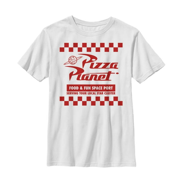 blue pizza planet shirt