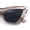 Slate - Black, variant on SA106 Womens Oversized Dramatic Winged Beveled Chunky Cat Eye Sunglasses / All Black