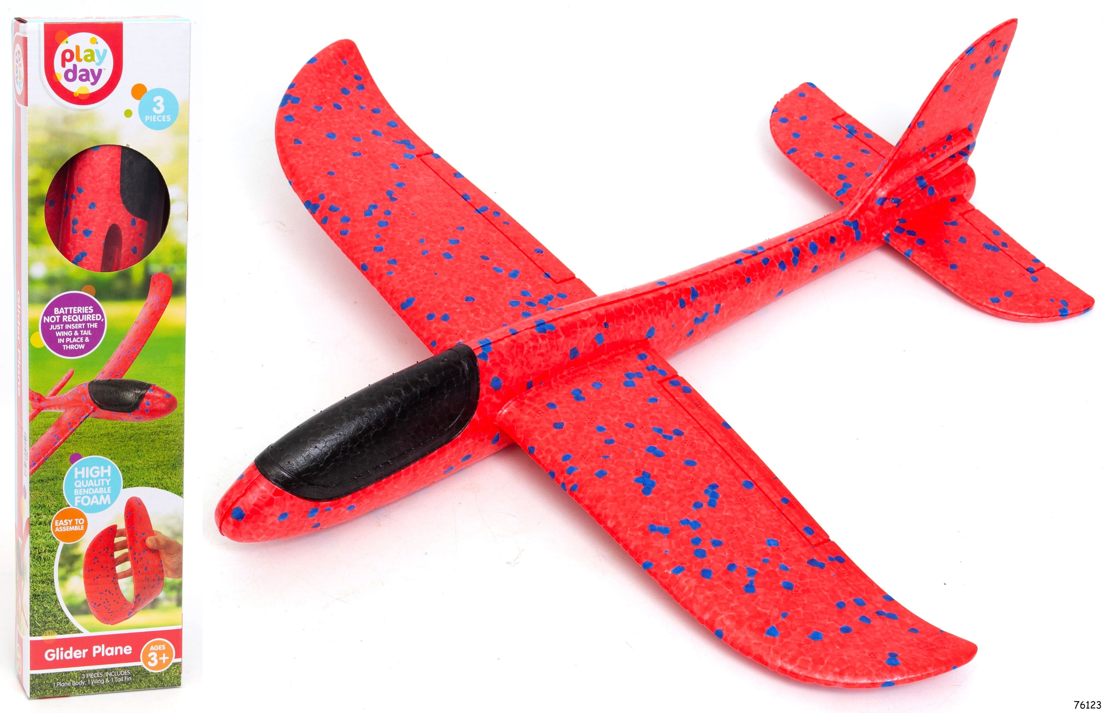 Play Day Glider Plane  15" Wingspan, Highly Durable Toy Aircraft for Kids