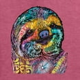 thumbnail image 2 of Funny Neon Sloth | Dean Russo Art Animal Lover Unisex Hoodie Sweatshirt, Vintage Heather Red, 3XL, 2 of 5