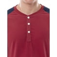 thumbnail image 2 of Fruit of the Loom Men's Sleep Short Sleeve Henley Top & Jogger Pant, Sizes S-4XL, 2 of 11