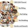thumbnail image 4 of Chihuahua Blanket Gifts - 40x50 Inches Cute Throw Blanket for Kids & Adults - Light Orange Soft Fuzzy Blankets for Couch, Sofa, 4 of 6