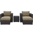 thumbnail image 4 of Modway Convene 5 Piece Outdoor Patio Sectional Set in Espresso Mocha, 4 of 8