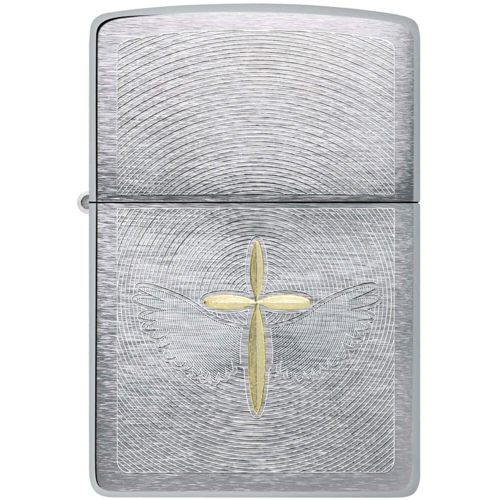 Zippo 46479 Angel Aura Design Brushed Chrome Metal Pocket Lighter