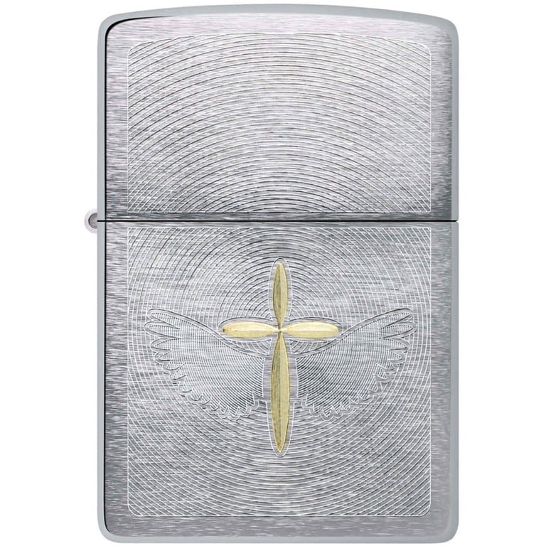 Zippo 46479 Angel Aura Design Brushed Chrome Metal Pocket Lighter
