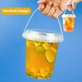 thumbnail image 5 of Mini Plastic Disposable Drink Buckets – with Lids & Straws, Small Drink Containers for Holiday Party, 5 of 7