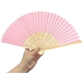 Thy Collectibles Pack of 12 Handheld Paper and Bamboo Folding Fans for Wedding Party, Church, Festivals, Home and DIY Decoration (12 Fans in Assorted Colors)