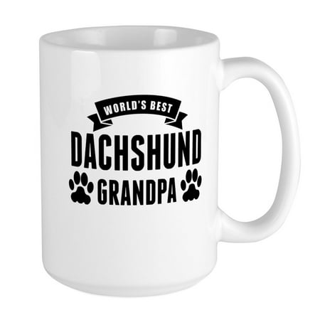 

CafePress - Worlds Best Dachshund Grandpa Mugs - 15 oz Ceramic Large Mug