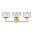 thumbnail image 3 of 616-3W-BB-G51-Innovations Lighting-Bell - 3 Light Bath Vanity In Industrial Style-10 Inches Tall and 24.5 Inches Wide-Brushed Brass Finish-Matte White, 3 of 7