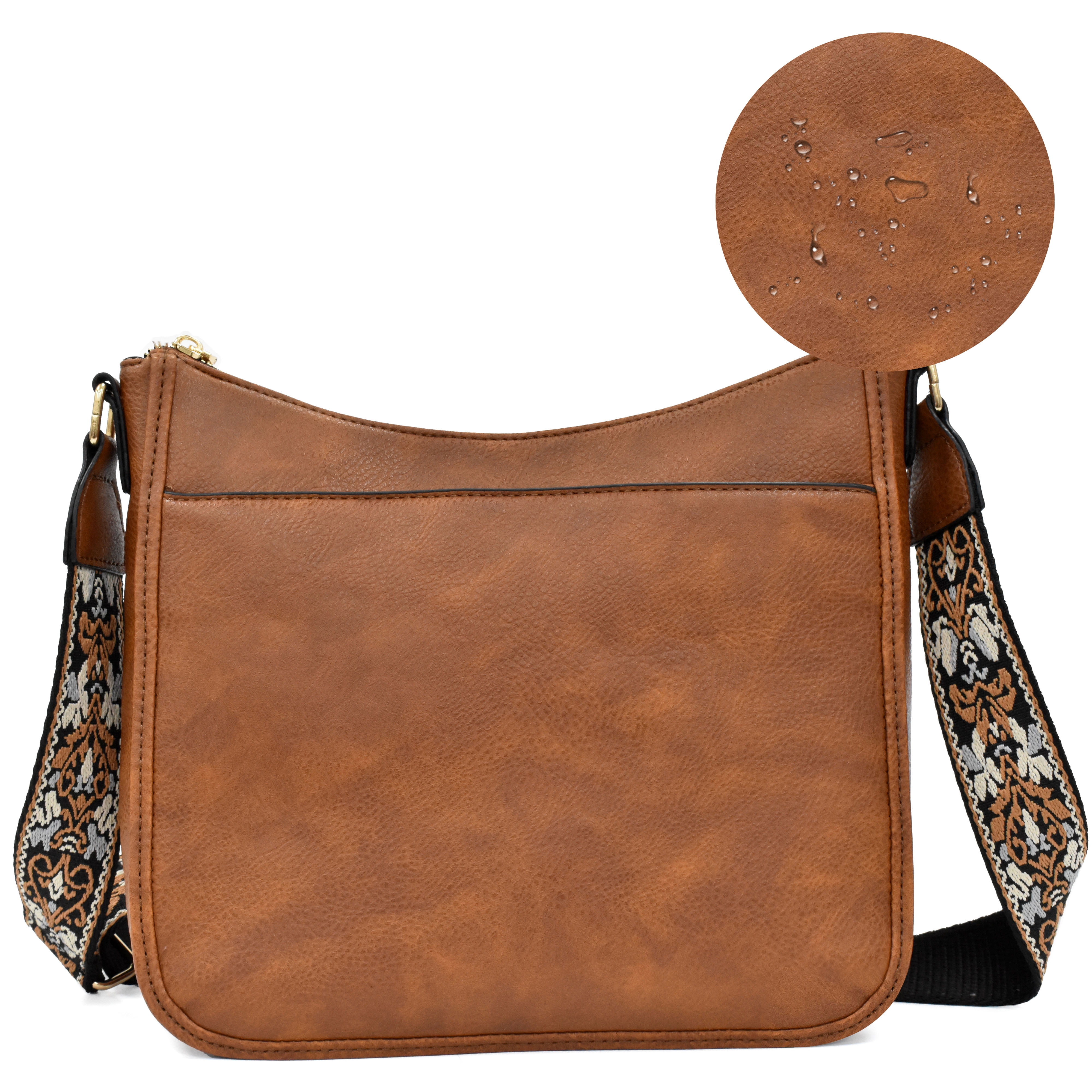 Badiya Crossbody Bags for Women Trendy Vegan Leather Hobo Handbags With Adjustable Strap Shoulder Bucket Bags