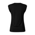 thumbnail image 5 of DxhmoneyHX Womens Crew Neck Tank Top Cap Sleeveless Dressy Casual Shirts Loose Fit Summer Lightweight Going Out Stylish Blouse Basic Pullover Tees, 5 of 9