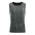 thumbnail image 5 of INSPIRE CHIC Glitter Tank Top for Men's Slim Fit Sleeveless Disco See Through Sparkly Vest M Silver, 5 of 6