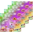 thumbnail image 2 of Mardi Gras Rainbow Washcloth 12x12in Set, 4 Pack Absorbent Cotton Towel Square Kitchen Dishes Towels, Soft Cleaning Face Hand Towel Fast Drying, 2 of 7
