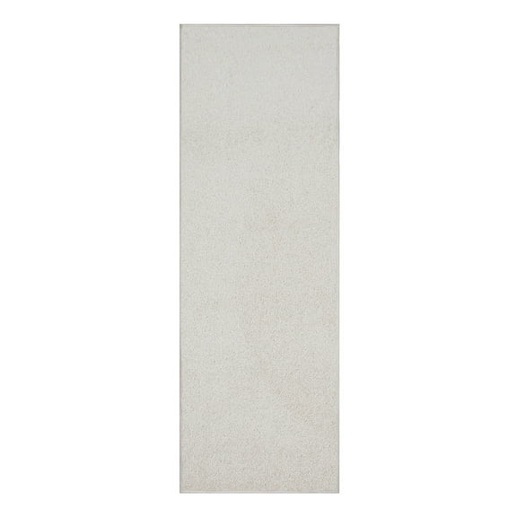 Furnishmyplace Modern Plush Solid Color Rug - Pet Friendly, Made in USA, Off White Area Rugs 2' x 18'