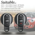 thumbnail image 5 of Vitodeco Genuine Leather Smart Key Fob Case Cover Compatible with Mini Cooper, Clubman, Hardtop, Convertible, Countryman 2025 (3 or 4 Buttons, Black), 5 of 5