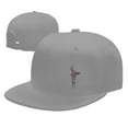 thumbnail image 4 of DouZhe Flat Brim Cap Snapback Hat, Retro Mexico Style Bird Prints Adjustable Gray Adult Baseball Cap, 4 of 6