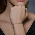 thumbnail image 3 of Women's Bolo Bracelet 14K Yellow Gold Plated 1.80CT Round Cut Simulated Diamond 7inch, 3 of 3