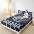 thumbnail image 4 of jejeloiu Football Game Queen Sheet Sets,Gray Deepblue Bed Set For Teens 4 Pieces, 4 of 7